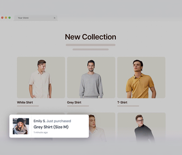Purchase notification preview